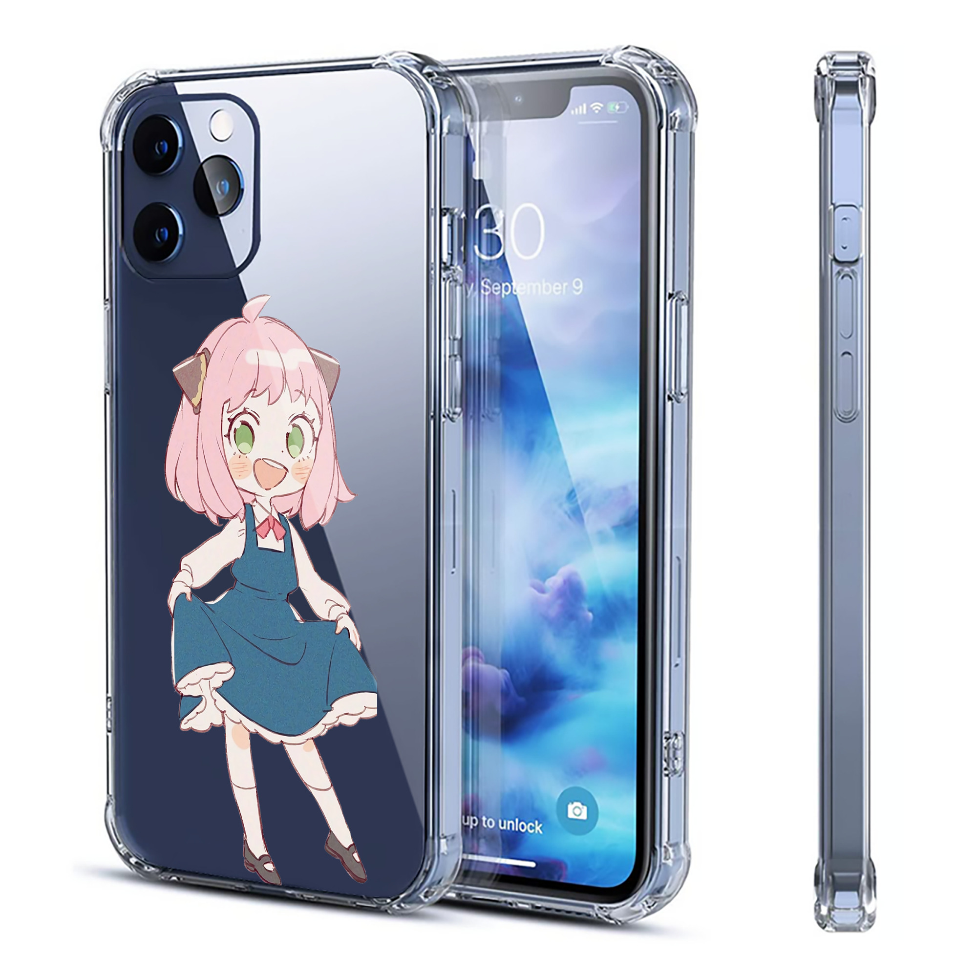 （画像用） SPY×FAMILY间谍家家酒 【iPhone 12シリーズ対応】透明スマホケース（クリアソフトケース）